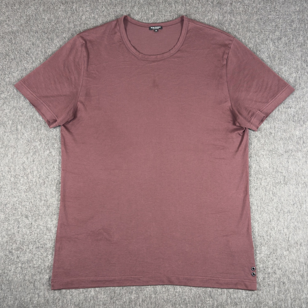 Ron Dorff Shirt Mens Medium Maroon Cotton Crewneck Tee T-Shirt Soft Portugal